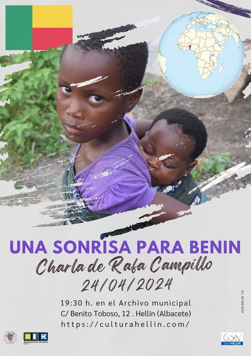 archivohellin's tweet photo. Este miércoles 24 contamos con Rafa Campillo que nos hablará sobre su próximo viaje a Benin y cómo podemos colaborar con este proyecto desde #Hellín https://t.co/fJLeCF3ABo