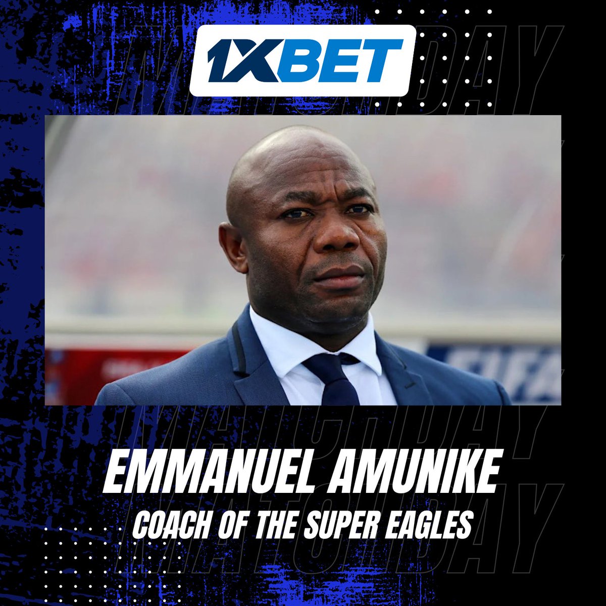 We're thrilled to announce that Emmanuel Amunike has been appointed as the new Head Coach of the Super Eagles! 🦅🇳🇬

Wishing you all the best of luck, sir! Let's go, Super Eagles! 💪🏾

#NigeriaFootball #SuperEagles #1xBetNigeria #EmmanuelAmunike #NewCoach