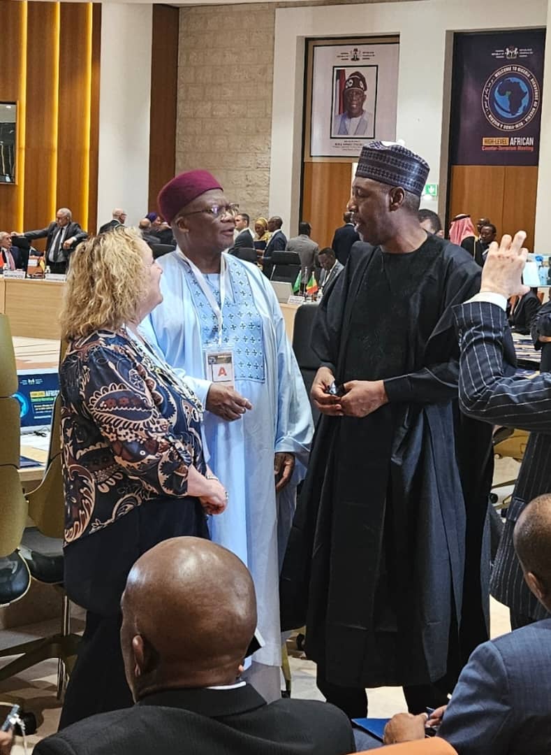 I am participating in the High-Level African Counter-Terrorism meeting holding at the <a href="/Official_ONSA/">Office of the national security adviser</a>, Abuja, Nigeria.

I wish to congratulate the Federal Government of <a href="/NigeriaGov/">Government of Nigeria</a> and <a href="/UN_OCT/">United Nations Office of Counter-Terrorism</a> for this laudable initiative aimed at enhancing multilateral cooperation to fashion out