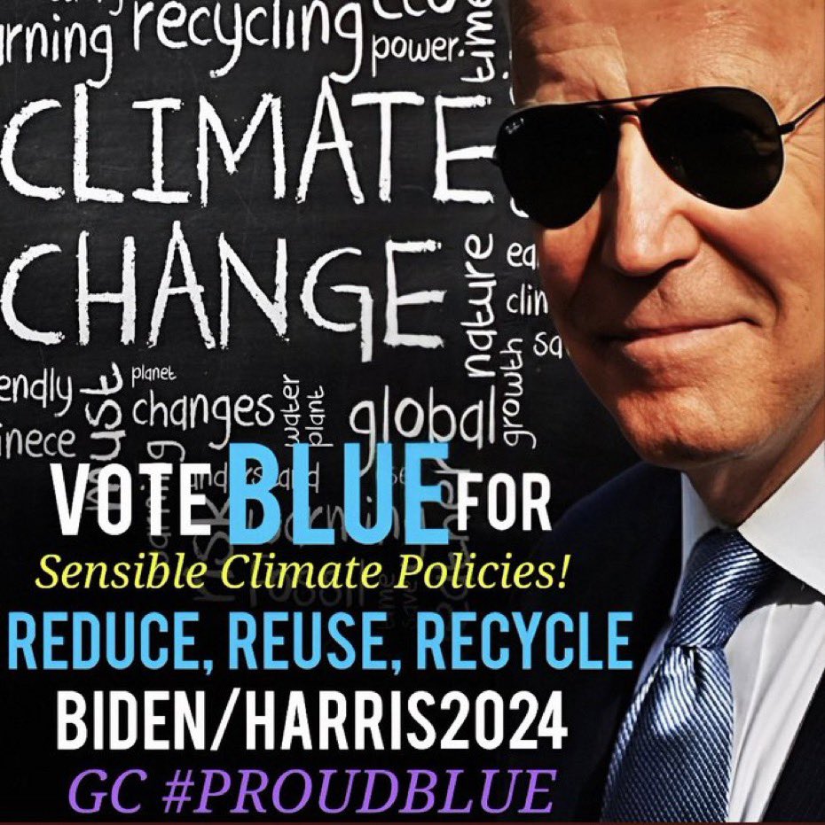 #DemVoice1 #DemsUnited Biden passed the largest piece of climate legislation ever! ♻️Invested hundreds of billions of $$ in clean energy ♻️Created 271+K green jobs ♻️Provides billions in rebates to help households transition & cut energy costs ♻️Re-joined the Paris Climate