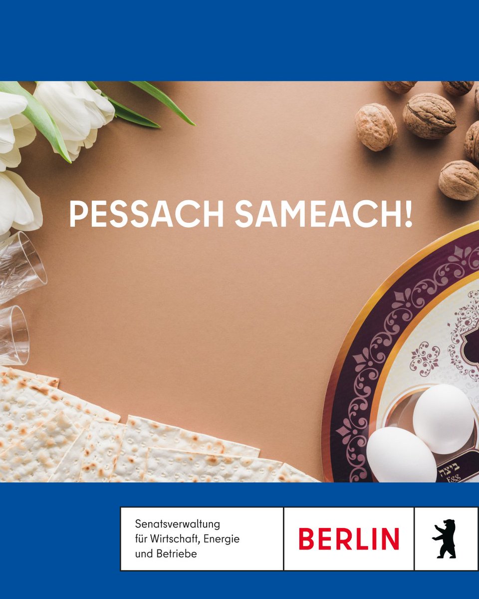 Wir wünschen allen Jüdinnen und Juden in Berlin und weltweit ein frohes und friedvolles #Pessach-Fest. Pessach Sameach! © Vadim Vasenin