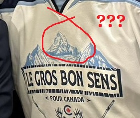 Autre détail important @gerarddeltell @PierrePaulHus @LucBerthold , le Matterhorn ou Mont Cervin, c'est en Europe, pas dans les Rocheuses canadiennes...