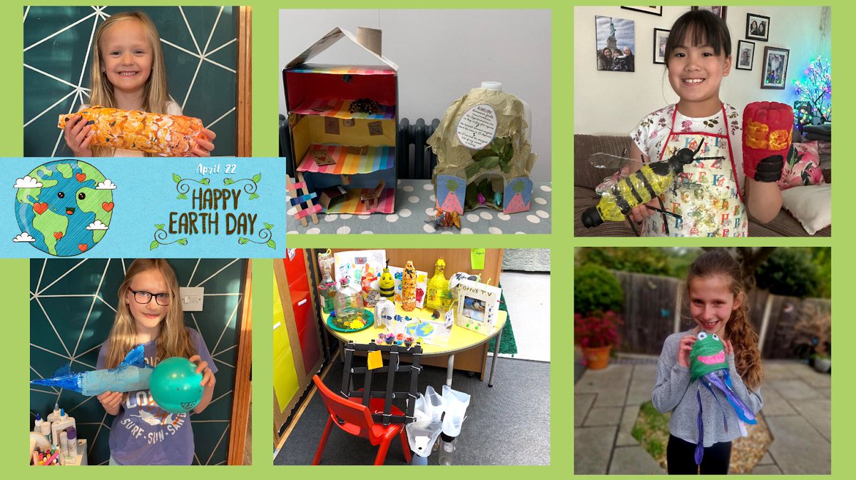 Happy World Earth Day 🌎🌱 Cheam Fields have been busy creating recyclable artwork for this years Worlld Earth Day 😄 here are some of our fantastic entries into the ‘Project Plastic’ competition! #sustainableLEO #EarthDay2024