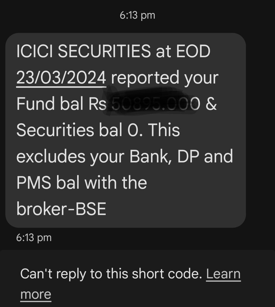 Received fund balance message for 23rd March. What can I do with this info ? 

#BSE #StockMarketindia