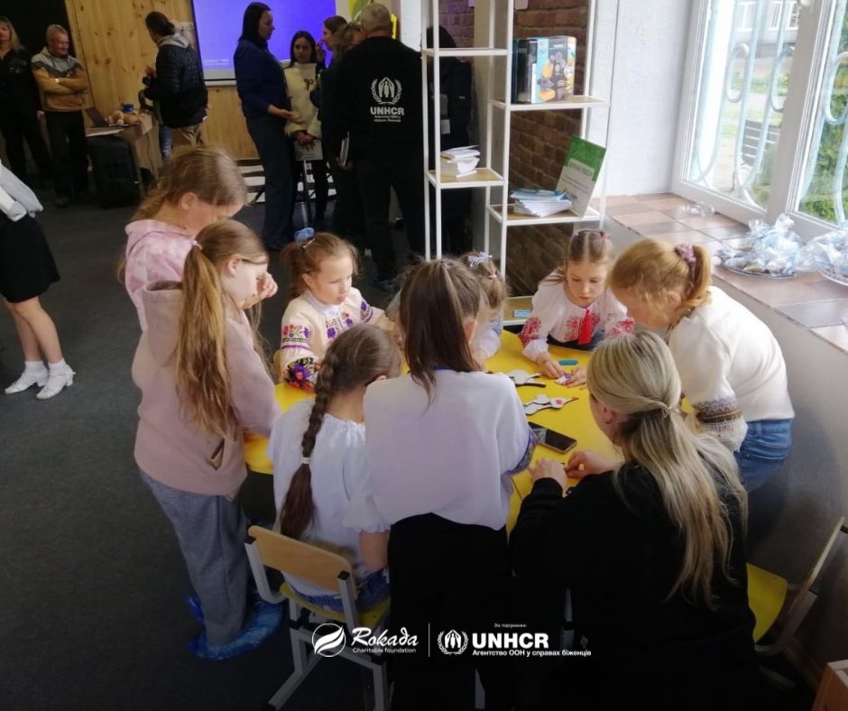 @ROKADA_CF with the financial support @UNHCRUkraine opened a modern hub for children in #Ternopil region🫂 Kids will have the opportunity to study and develop in a comfortable and safe space. Rokada - support that you feel with your heart💚 #Rokada #RokadaUA #Рокада