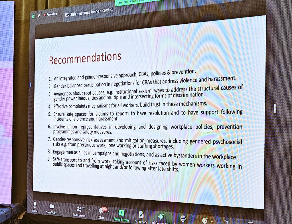 #Erbil : Some recommendations for unions to fight violence and harassment, by Jane Pillinger