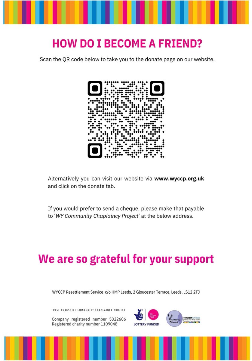 We are so grateful to all who support us financially to enable us to continue our vital work. We have recently created an opportunity to support us on a more regular basis. Please see attached, you can scan the QR code or visit our website & click on donate tab. Thank you!