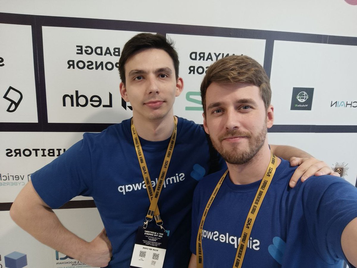 SimpleSwap is on World Blockchain Summit in Dubai! Say hi to Serg and Simon if you're there 💙 #WBSDubai @WBSglobalseries