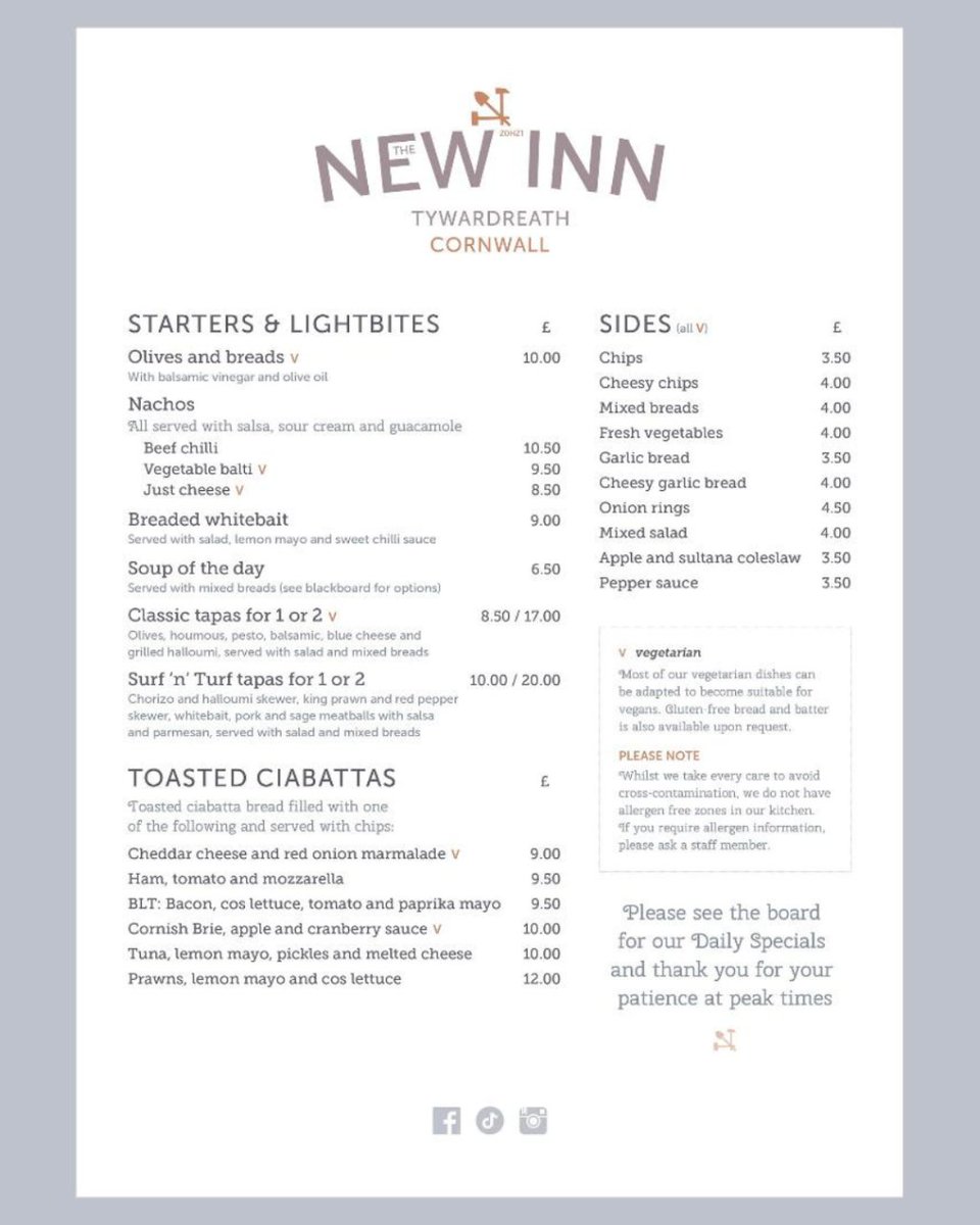 cornwall_newinn's tweet photo. SUMMER MENU 2024 ☀️

What will you be having first? 💛

#thenewinncornwall #thenewinntywardreath #staustellbrewery https://t.co/wQ2LOwQqLE