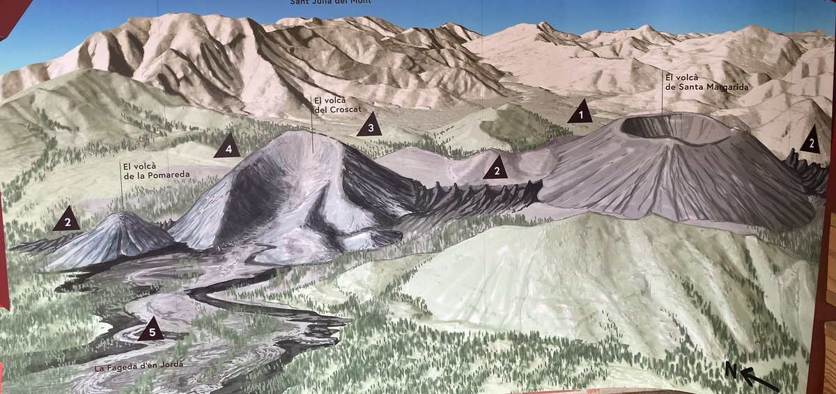 How the Garrotxa looked 11,500 years ago, the time of the last eruptions. These volcanoes are monogenetic, which means they won’t erupt again, but that doesn’t preclude future volcanic events in the area, which remains seismically active.