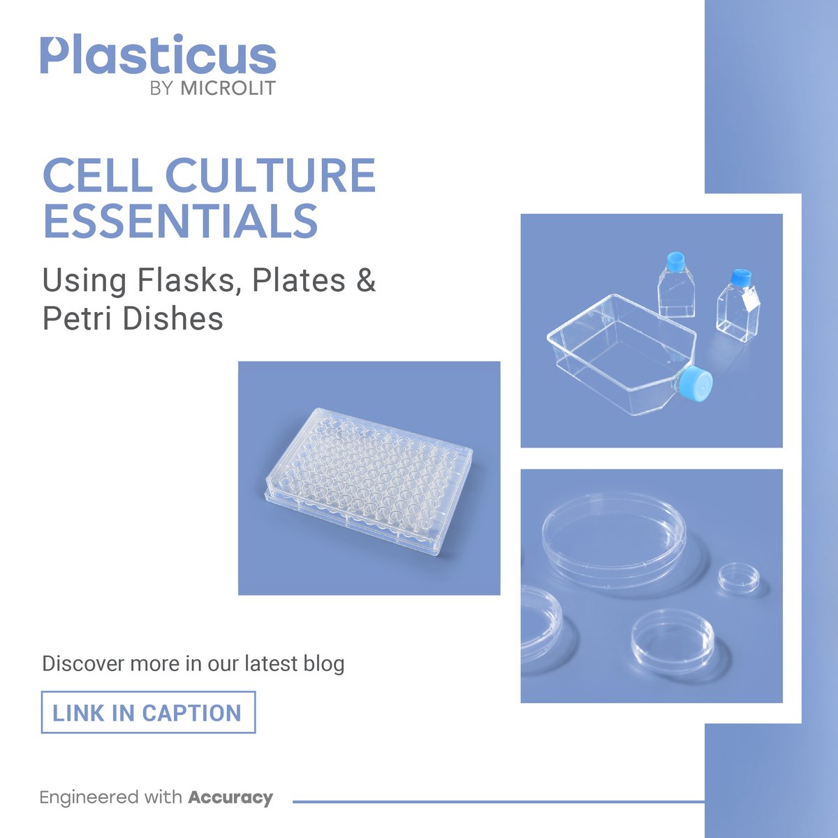 In the realm of cell culture, the significance of flasks, plates and petri dishes cannot be overstated. 

To read our blog: microlit.com/cell-culture-e…

#Plasticus #PlasticusBlog #Blogs #Plates #PetriDish #CellBehaviour #CellCulture #EngineeredwithAccuracy #ExperiencePrecision