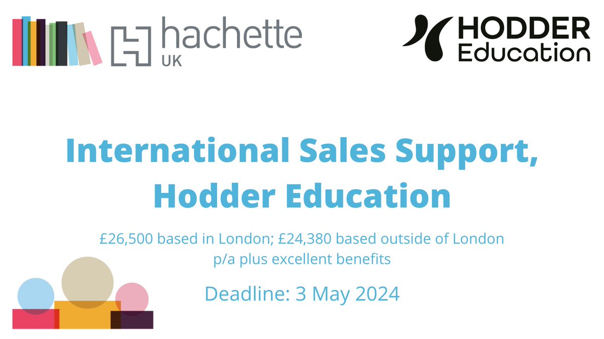 HachetteCareers's tweet image. .@HodderEd3to11 is looking for an International Sales Support to join our growing International Sales Team to help fulfil the resourcing needs of schools all over the world.  

Apply: rb.gy/4psx0t