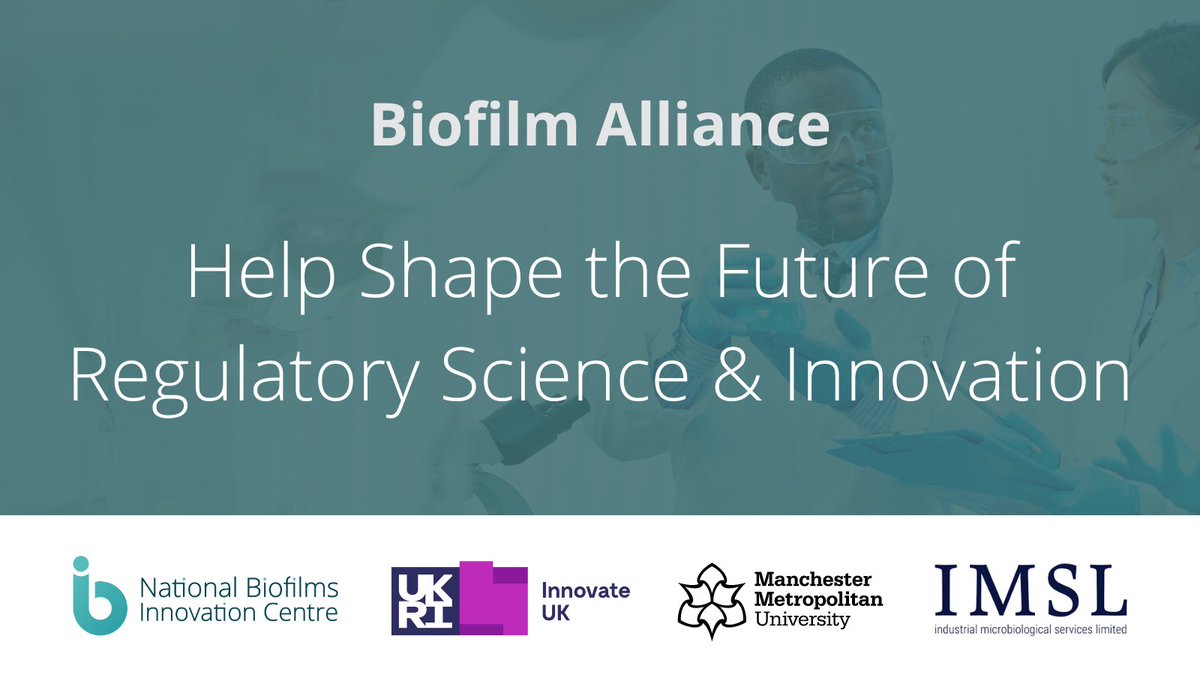 📢We have received funding from @innovateuk to establish a #Biofilm Alliance - a network for regulatory sciences, academic #research and industry collaboration Take our survey to share your perspectives and needs and help shape the network’s direction! 🔎tinyurl.com/2x84jkt2