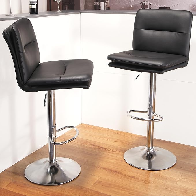 2 Faux Leather Barstools for $69.50 (reg $199!) 1. Use Coupon on page 2. Use Promo Code 50DYRPXT amzn.to/49HaqLO #ad