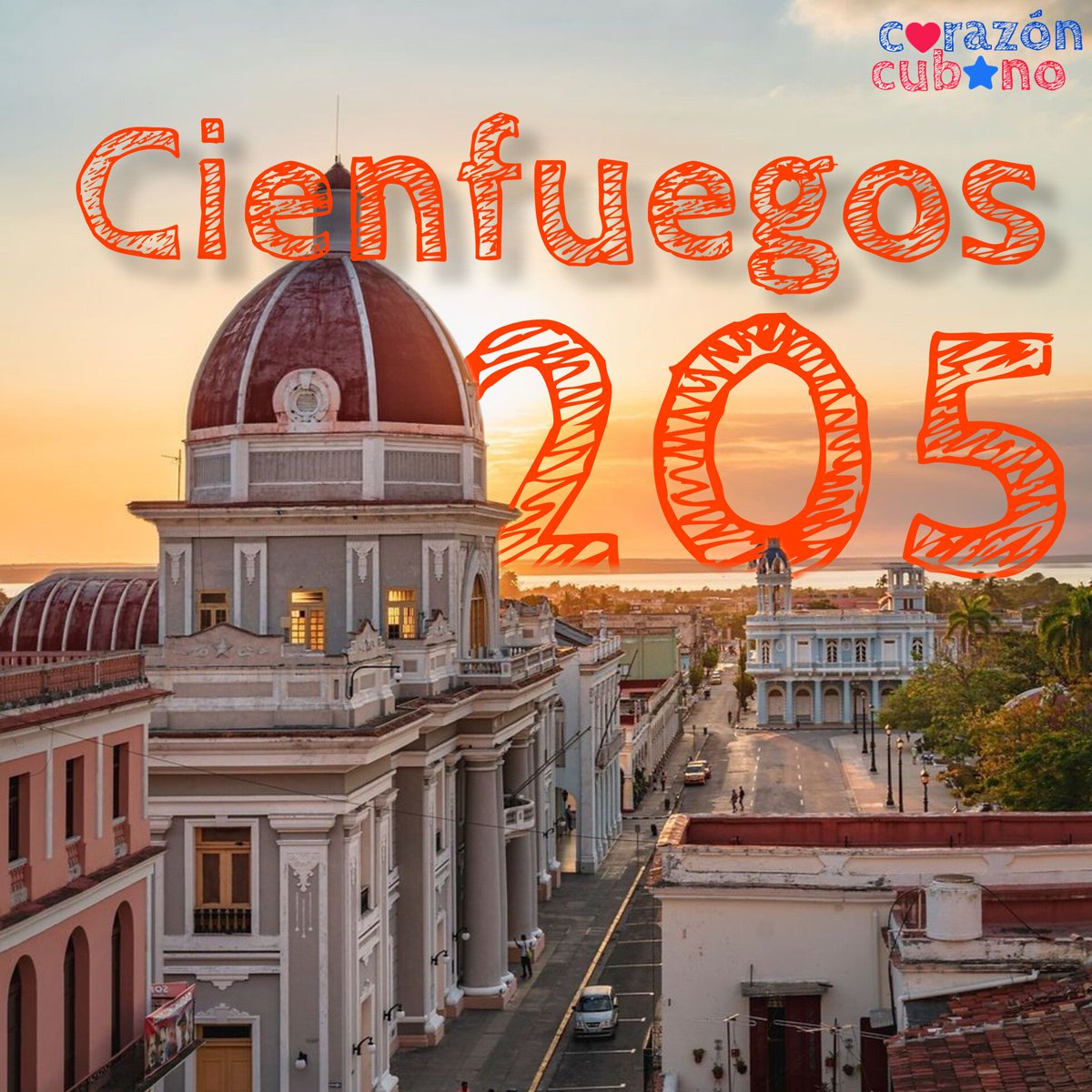 🙌🏻🇨🇺 Hoy la provincia de Cienfuegos arriba al aniversario 205 de su fundación, llegue las felicitaciones desde la familia cederista. #CDRCuba