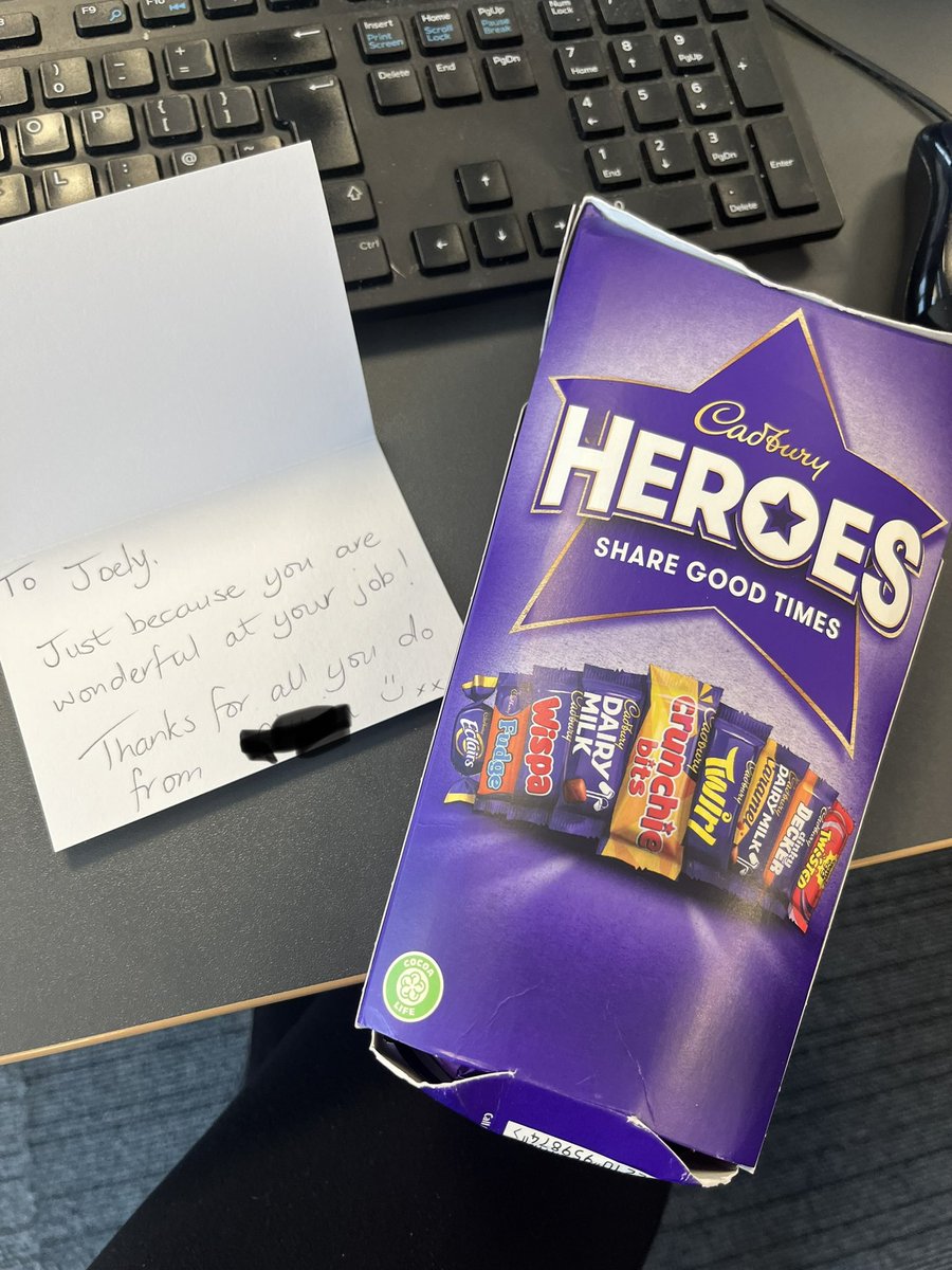 After having a rough time in my own life recently. To receive this just because honestly made my day, it’s the little things ❤️❤️