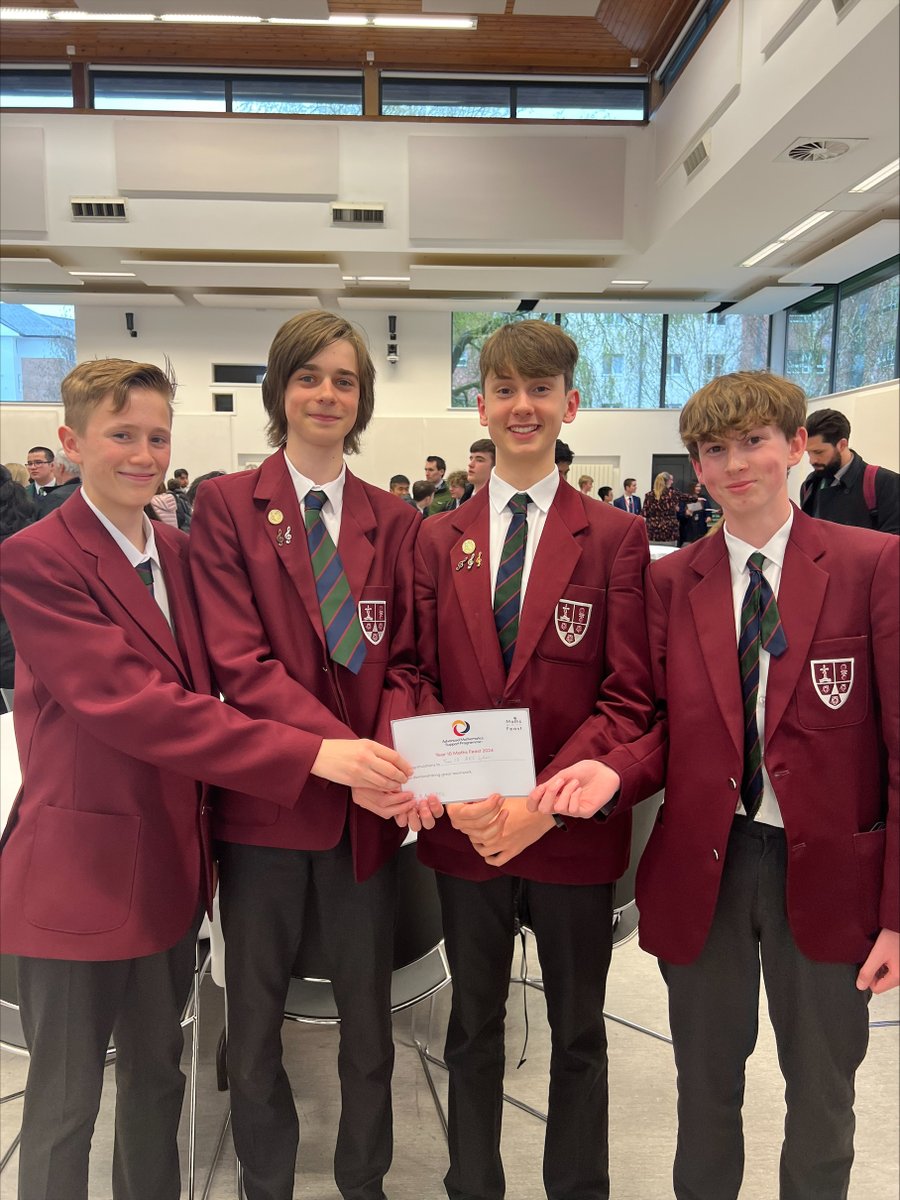 Last week AKS entered 3 teams of 4 students into the AMSP Year 10 Maths Feast at Lancaster University. We were pleased that one of our teams won one of the two team working awards. #AchieveYourAmbition Read more here: akslytham.com/news-events/ne…