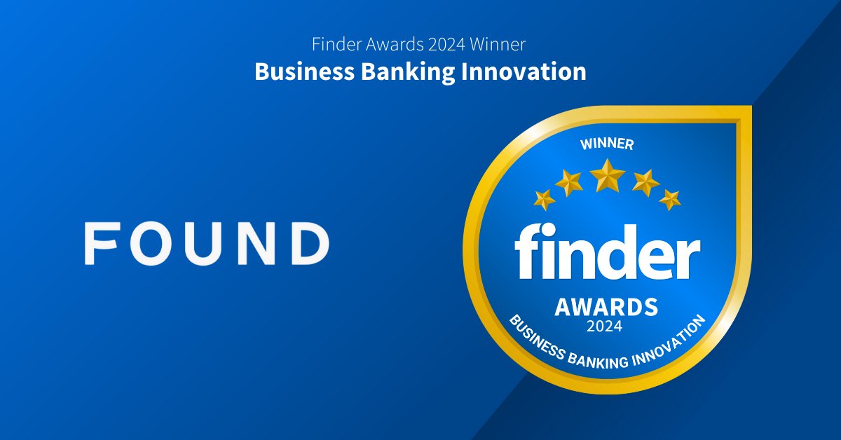 A huge congratulations to <a href="/foundforbiz/">Found.com</a> for winning in the Business Banking Innovation category at Finder’s 2024 Innovation Awards! 🏆 #FinderInnovationAwards2024 
finder.com/business/finde…