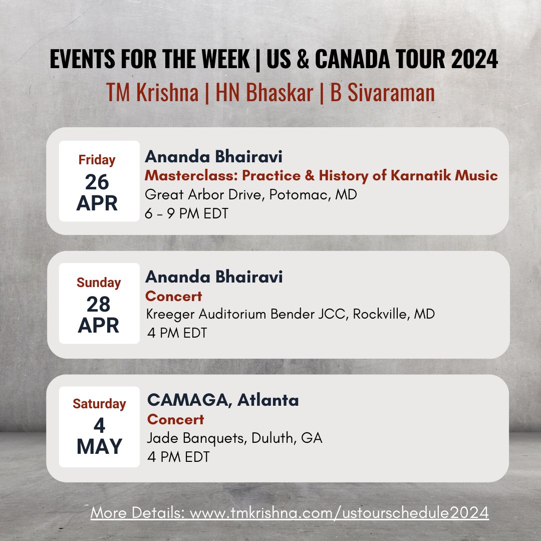 Upcoming events as part of my US Spring Tour. For the full schedule and for more details, visit my website. Link in Bio.

#ustour #spring