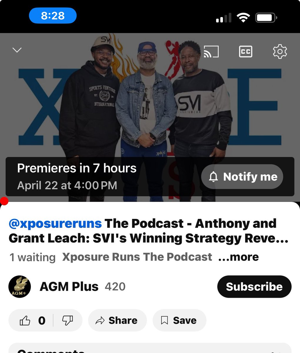 Excited about this. Such a blessing to be able to do this business with my son and great friends as clients. Episode drops today. Thanks Mustafa Abdullah @XposureRuns . His platform is amazing and growing 🔥 youtu.be/4ZAnAM6JG4I?si…