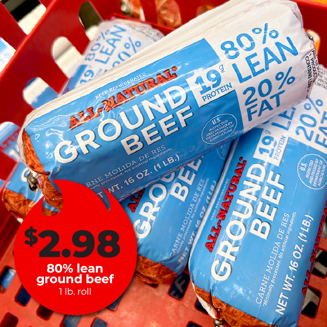 These savings are on a roll. Save on 80% lean ground beef through April 25. 👉 ms.spr.ly/6013YDx3S