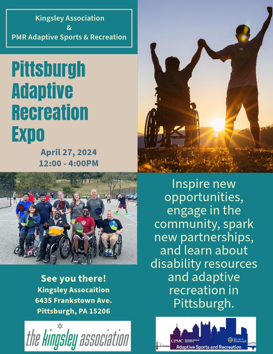 Don't miss the Pittsburgh Adaptive Recreation Expo THIS Saturday, April 27th from 12-4 PM at the Kingsley Association, where you can learn about SO MANY resources & adaptive recreation... all in one place! The event is free & no register is needed - we hope to see you there! 😁
