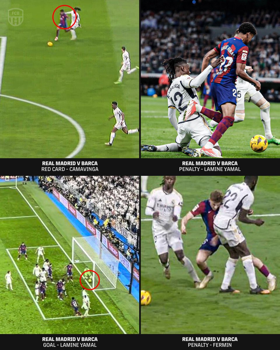 ❗Some of the VAR possible mistakes during El Clásico yesterday. — Via @forcabarca_ar