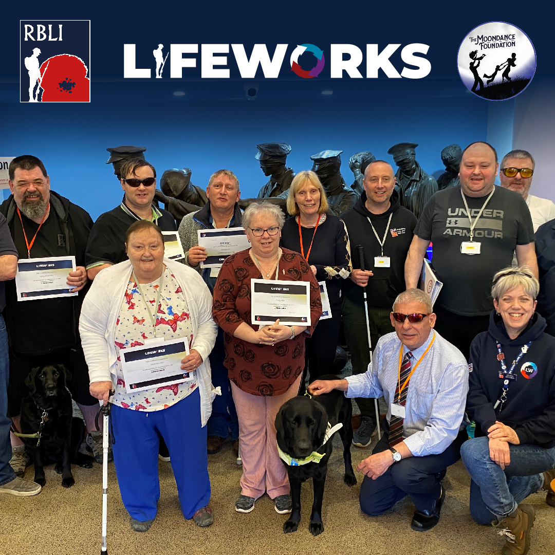 In March, Blind Veterans UK hosted RBLI’s award-winning employability programme, Lifeworks, in Llandudno Wales with the Moondance Foundation providing support for this course to ensure we could access veterans seeking work in Wales.