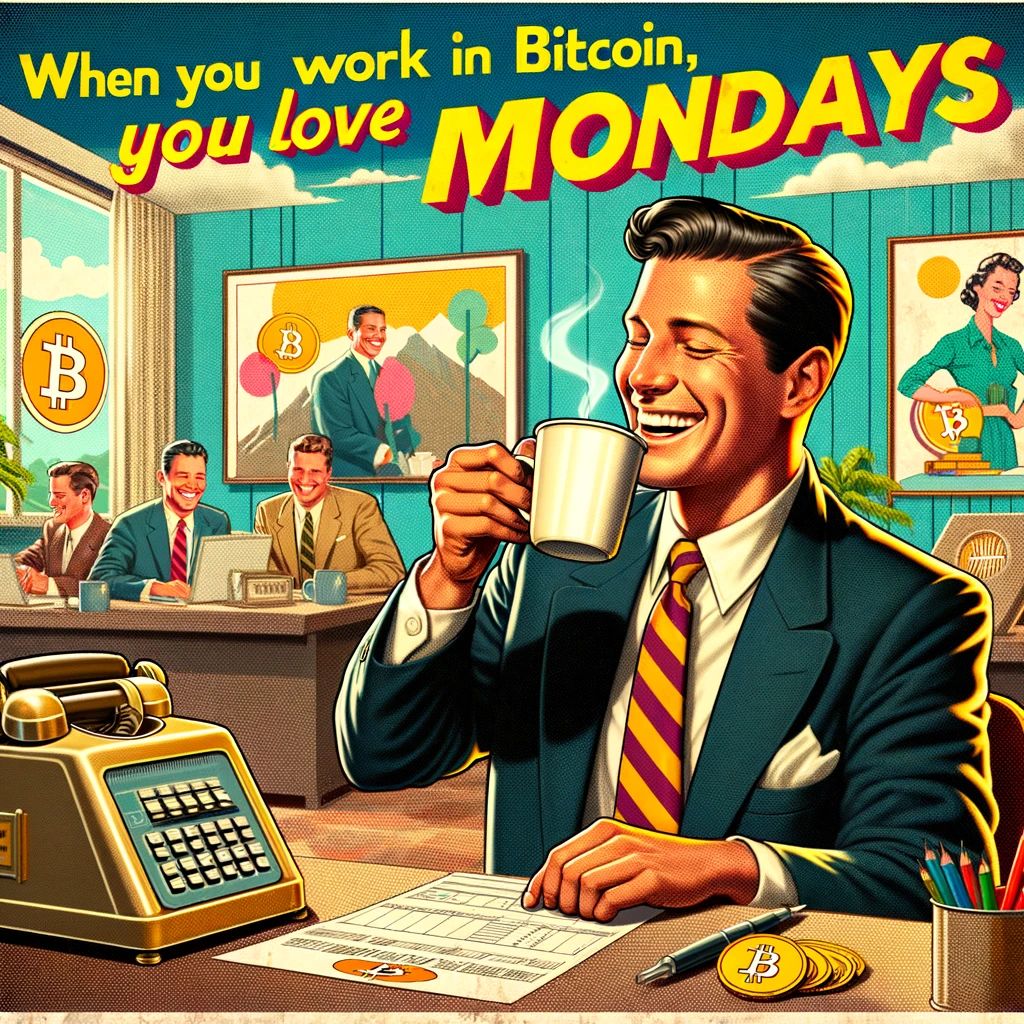 Just another Monday in #Bitcoin ☕ 😎 📆