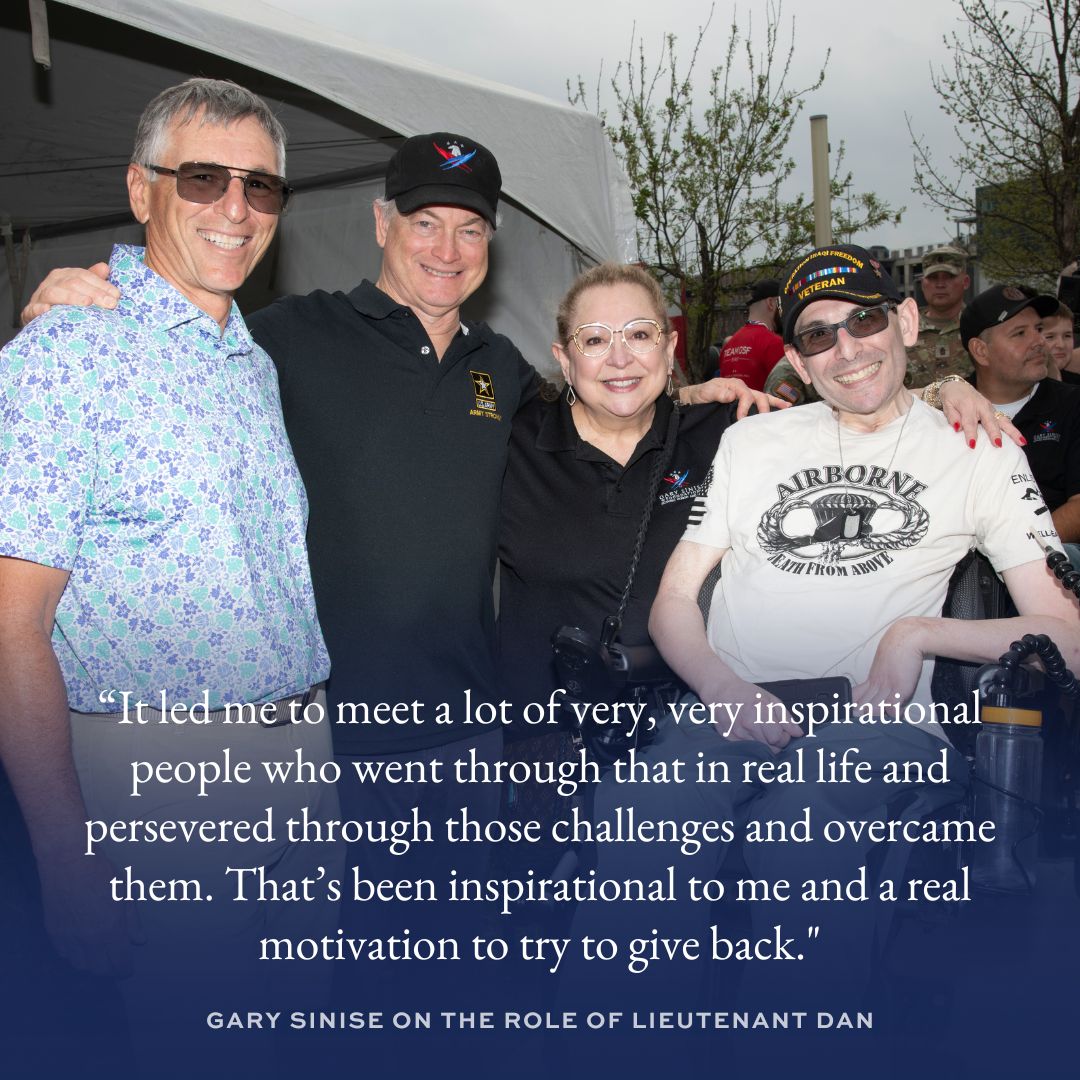 Start off your week with a little #MondayMotivation from @GarySinise! Gary's dedication to serving and honoring our nation's veterans became a lifelong mission after seeing the impact the character Lt. Dan Taylor in Forrest Gump had on the veteran community.