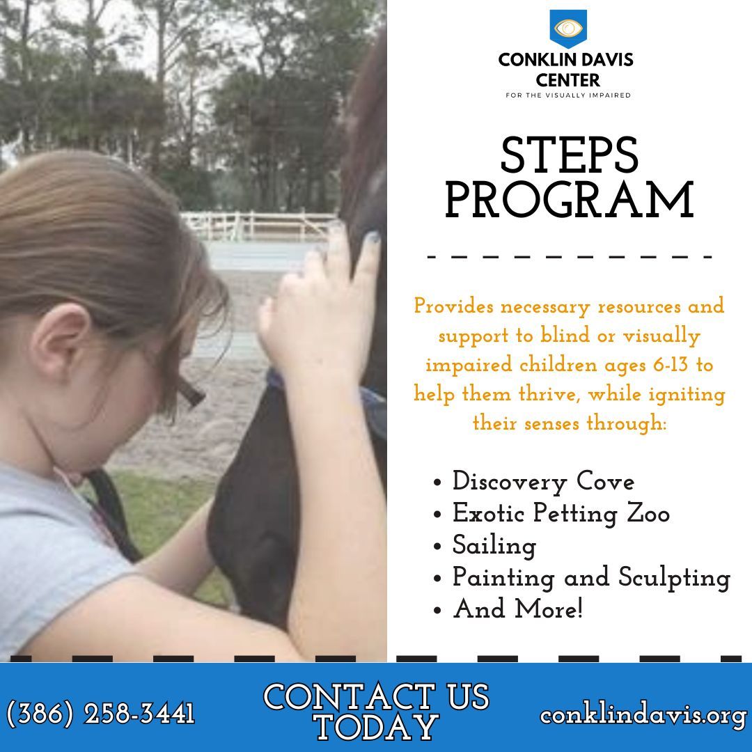 Children who are blind face unique challenges. That’s why at #CDCVI, we offer the #STEPSProgram! Do you know a child who would benefit from this program? buff.ly/3P74p2y

#blindchildren #blindbabies #visionloss #visualimpairment #ConklinDavisCenter