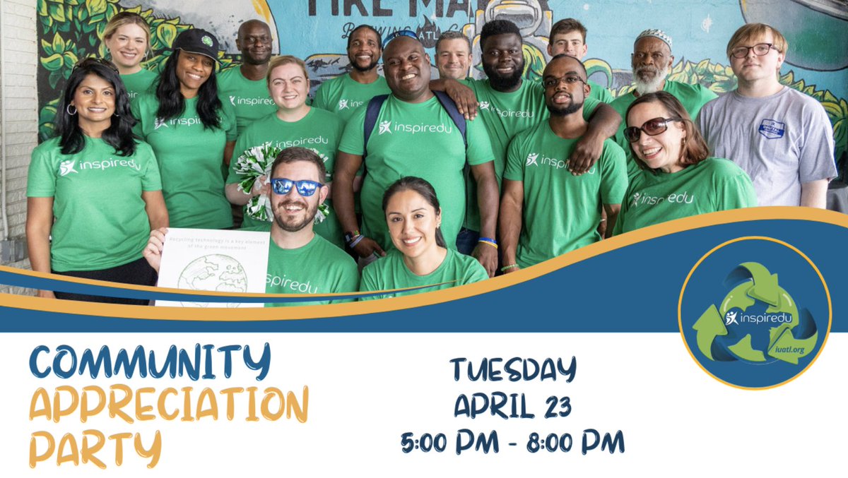 Happy Earth Day! Our Community Appreciation Party is tomorrow. Secure your spot for a fantastic celebration filled with fun! We'll pay tribute to our community partners, volunteers, & participants who have contributed to our Earth Month activities. support.iuatl.org/event/communit…