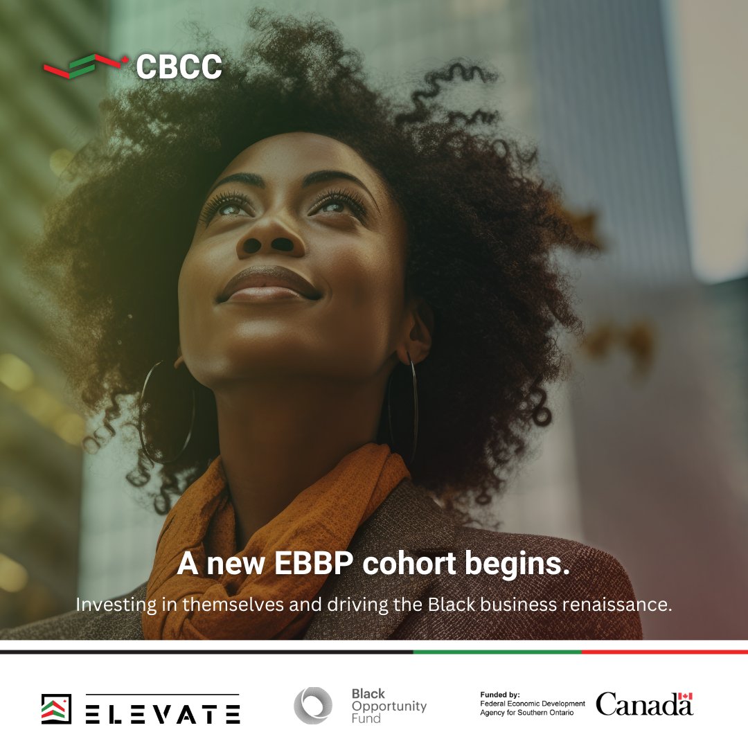 Today, we welcome the latest cohort joining the Elevate Programs, presented by the Elevate Black Business Project! We are proud to usher in the next generation of Black entrepreneurs investing in themselves and driving the Black business renaissance. #CBCC #EBBP #Canada