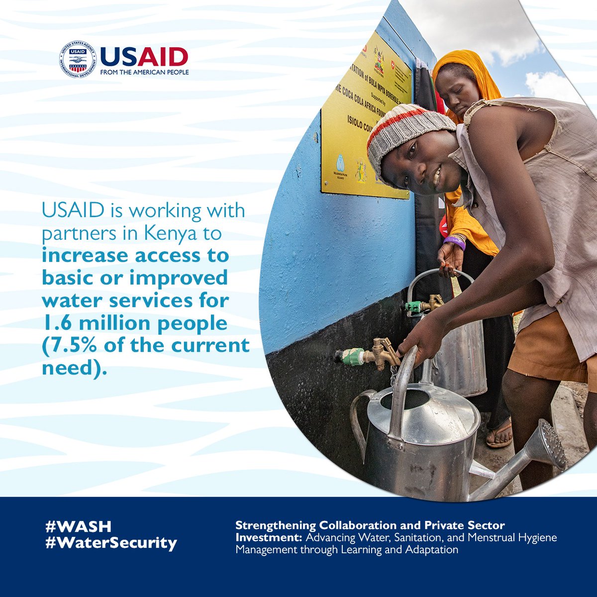 Ensuring water quality among small, local providers is critical for public health. @USAIDKenya is collaborating with Nairobi Water and Nairobi City County to enhance water quality standards and improve service delivery. #WaterSecurity