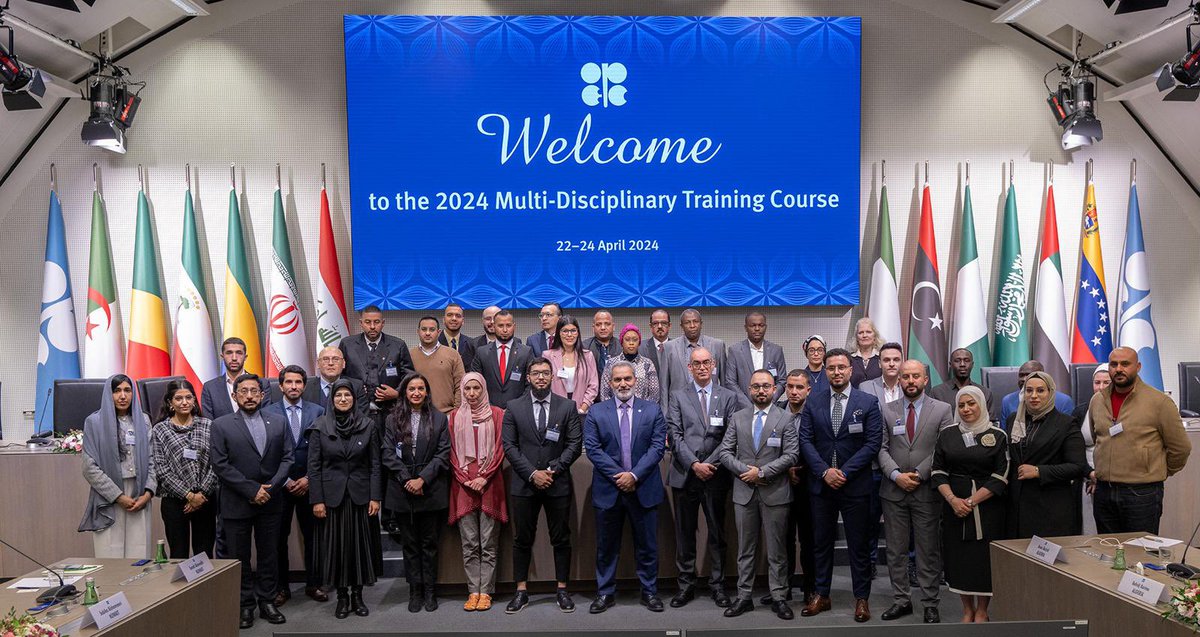 OPECSecretariat's tweet photo. The #OPEC Secretariat is hosting the Annual Multi-Disciplinary Training Course from 22-24 April 2024 via hybrid format. The course aims to offer nationals from #OPEC Member Countries the chance to gain in-depth knowledge of OPEC, its mission and objectives, along with insights into the broader energy sector.
 
In his opening remarks, #OPEC Secretary General HE #HaithamAlGhais welcomed participants and drew attention to the enormous contribution of the oil industry in the enhancement of our daily life. “The oil industry has been largely responsible for the development of society in recent decades,” he said.

HE #HaithamAlGhais further stated that, “We are generally not conscious of the everyday effect oil has on our lives, which is why I want to draw your attention to it now. I want you to be proud to be part of this industry, which has graced humankind with its versatility and omnipresent support of development.”
 
HE #HaithamAlGhais added, “#OPEC is a multicultural and multitalented group of 134 staff from 42 nations. The dedication of this group is incomparable and I am proud to be a part of this amazing Organization.”