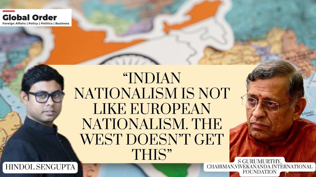 Chairman VIF Shri @sgurumurthy ‘s interview to Shri Hindol Sengupta on why the History volumes of VIF is significant, how Indian nationalism is different from the Western concept of nationalism and how economic nationalism prevailed over globalisation and why India's rise is…
