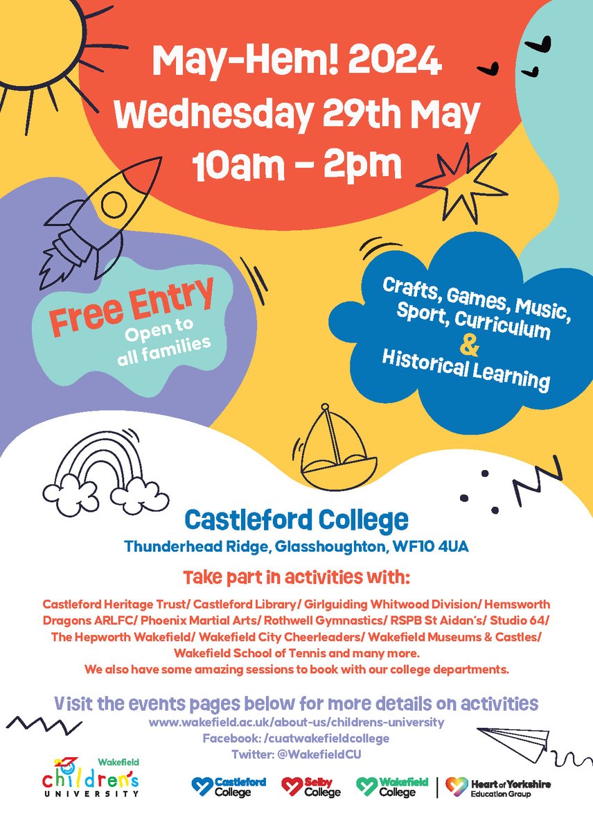 Wakefield CU (@wakefieldcu) on Twitter photo Join us for a FREE family event next month at <a href="/CastlefordColl/">Castleford College</a> !
May-Hem is open to both CU members and the general public with a huge variety of games, activities, crafts and more available!
Register your interest at: wakefield.ac.uk/.../events/202… Join us for a FREE family event next month at <a href="/CastlefordColl/">Castleford College</a> !
May-Hem is open to both CU members and the general public with a huge variety of games, activities, crafts and more available!
Register your interest at: wakefield.ac.uk/.../events/202…