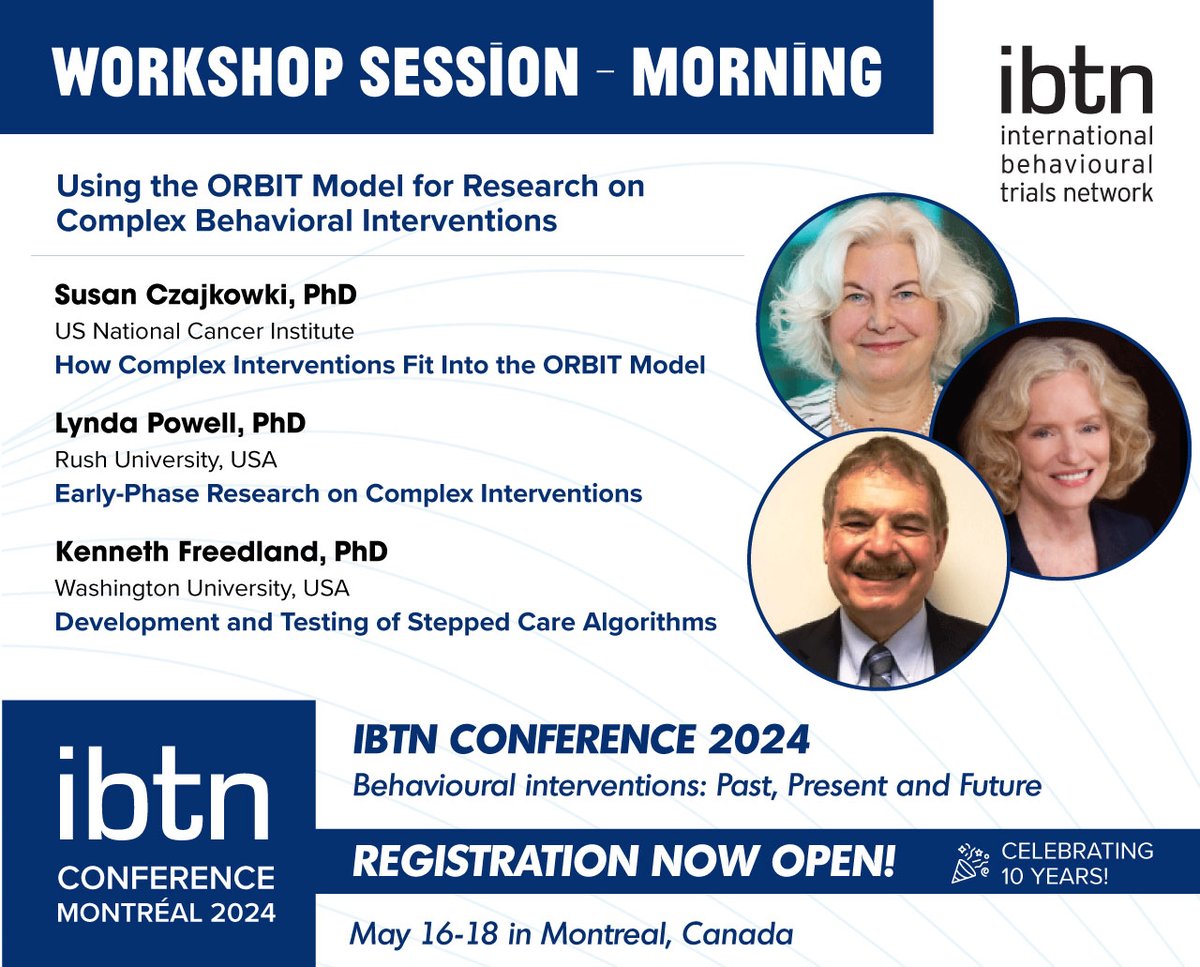 Want to learn with some of the biggest names in the field?
 
Workshop opportunities you *cannot* miss !
📢💥REGISTER for #IBTN2024 until April 26!
 
ibtnetwork.org/conference/202…
 
    #behaviourchange #behavioralhealth
    #behavioralscience #behavioralmedicine
  #conference