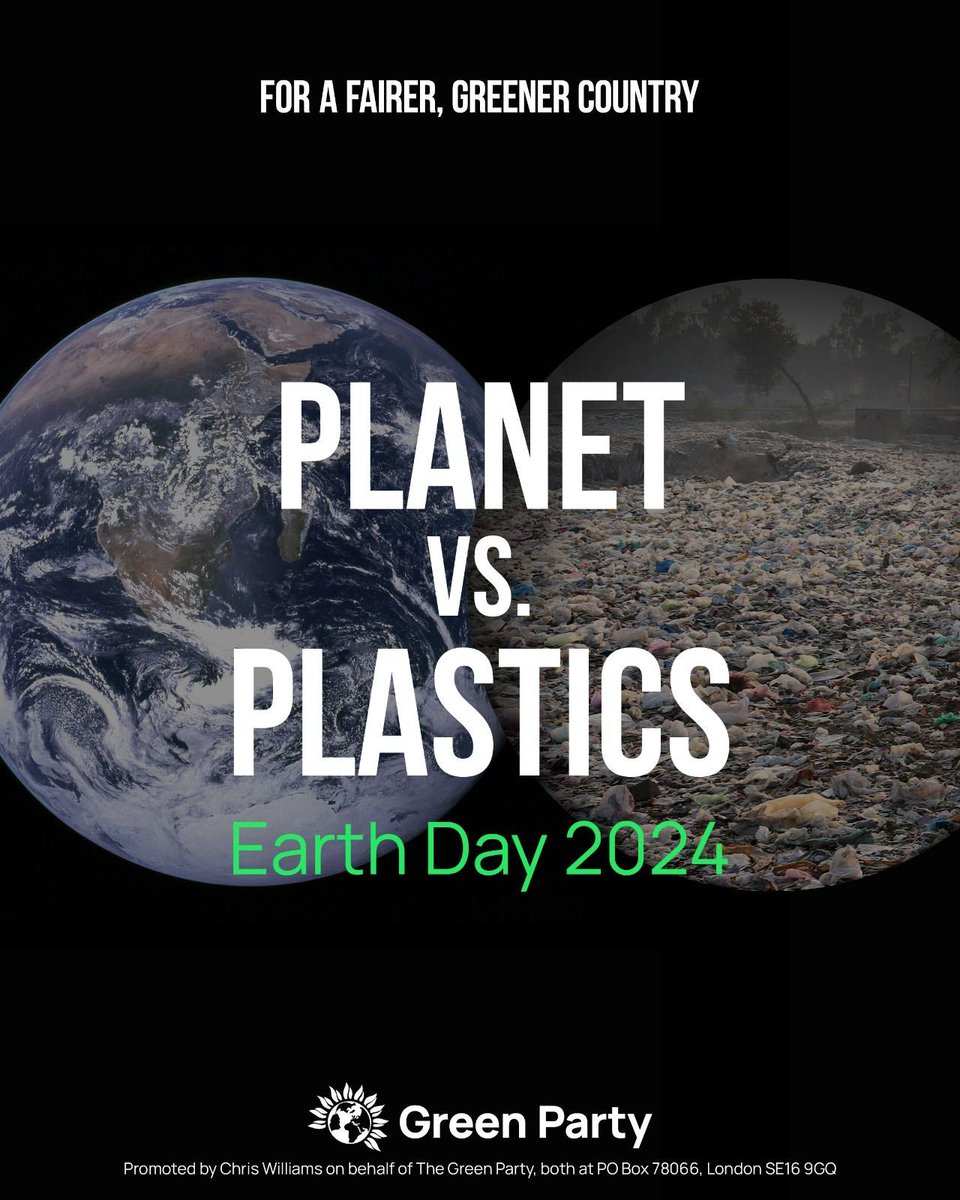 🌍 The Green Party is committed to a plastic-free world as well as taking advantage of the opportunities presented by investing in proper recycling schemes. #EarthDay | #EarthDay2024