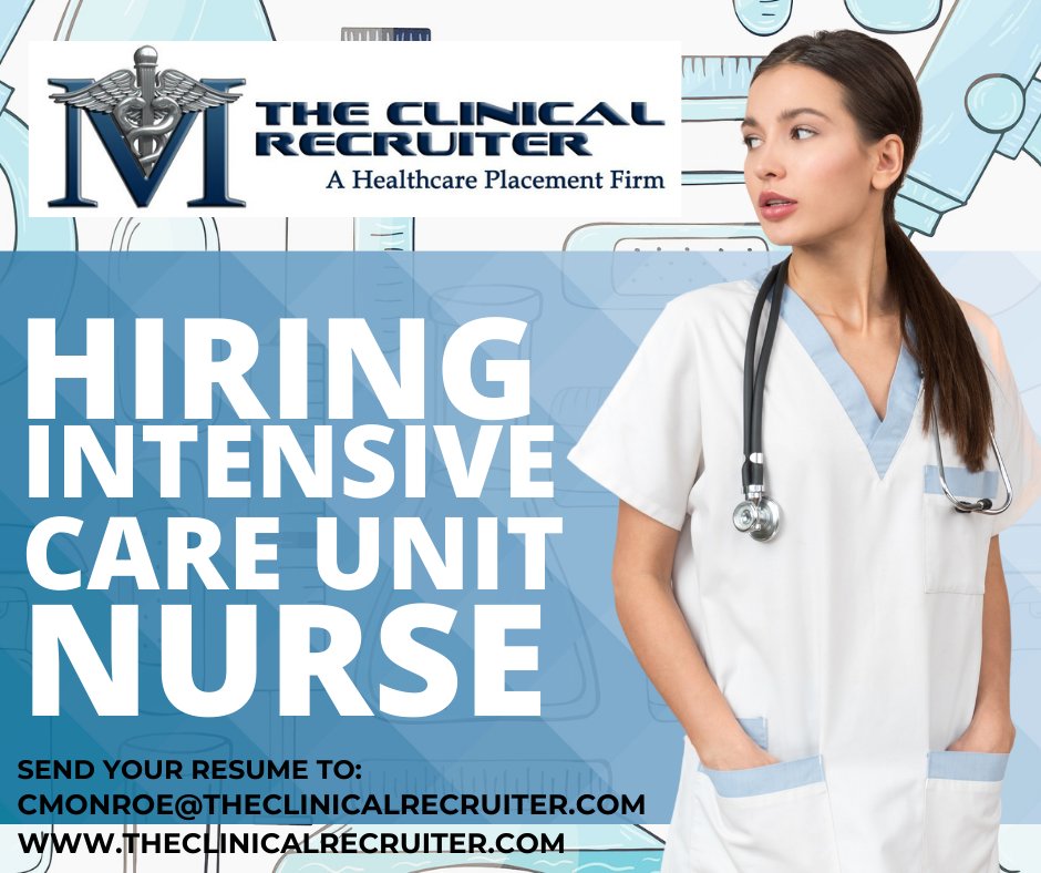 We're actively recruiting nurses for client hospitals through our healthcare placement firm. Collaborate with medical teams, and receive competitive compensation.
Check out our open jobs. criticalcarerecruiter.com/openJOs #ICUNurse #ICUJobs