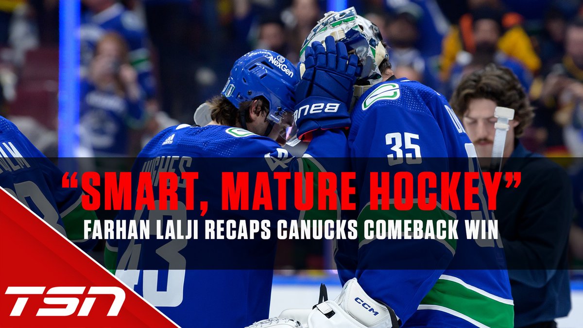 .@FarhanLaljiTSN breaks down Canucks' thrilling comeback win in Game 1. VIDEO: youtu.be/YIlquBvAh3Y