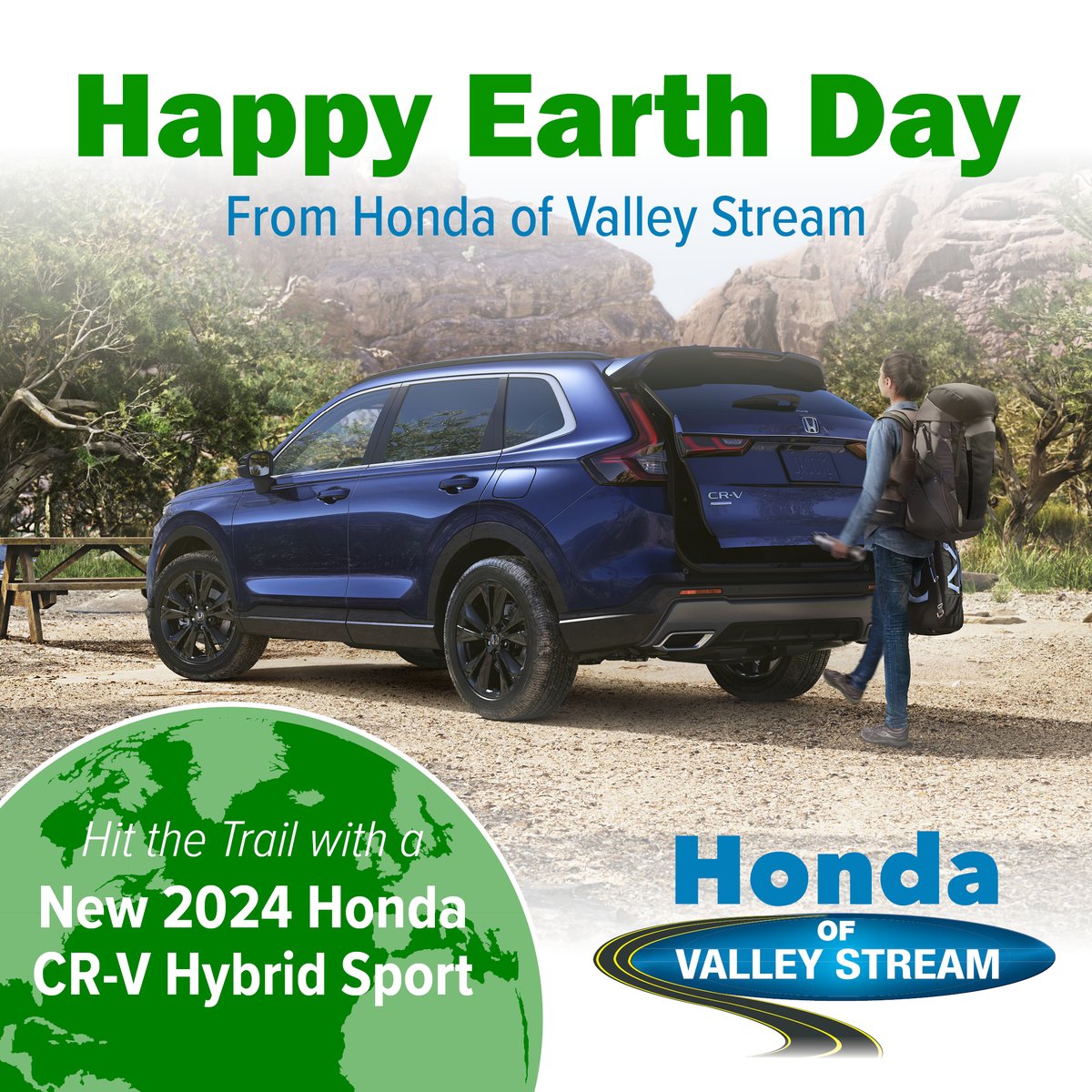 Join us in celebrating Earth Day at Honda of Valley Stream! 🌎 Introducing the eco-friendly 2024 Honda CR-V Hybrid Sport – where sustainability meets style. Take a step towards a greener future with us! ow.ly/mbJz50R1ejT