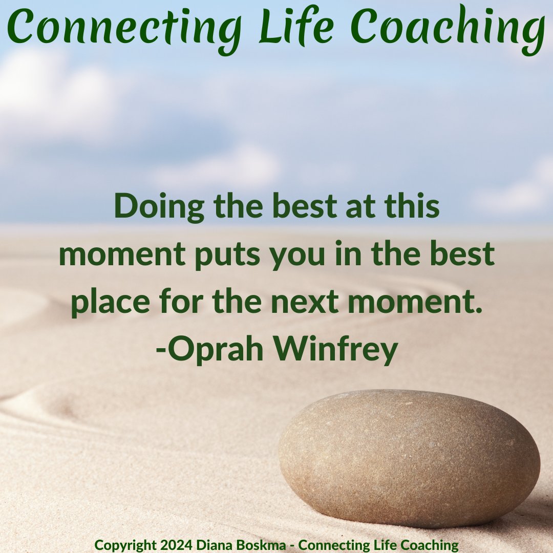 Doing the best at this moment puts you in the best place for the next moment. -Oprah Winfrey
#connectinglife #connectinglifecoaching #quotes #betterliving #wellbeing #mentalhealth #lifecoach #lifecoaching #stoic #stoicism #stoicquotes #positivity #growth #thoughtprovoking