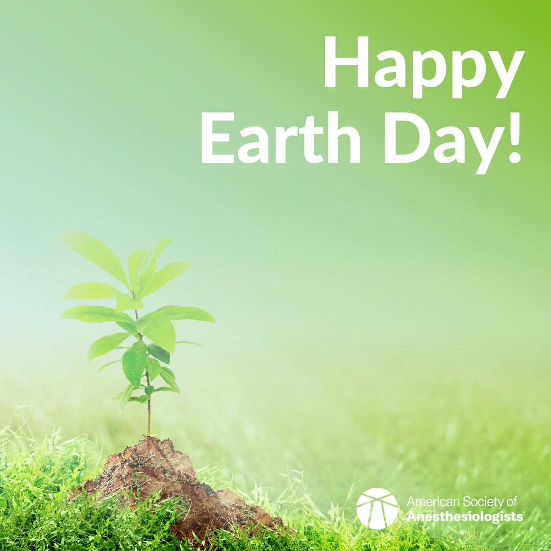 Happy #EarthDay! #Anesthesiologists can help reduce the environmental impact of the operating room. ASA's Committee on Environmental Health has updated its recommendations for minimizing the carbon footprint of anesthesia. Learn more: ow.ly/Bmx150R8EqJ