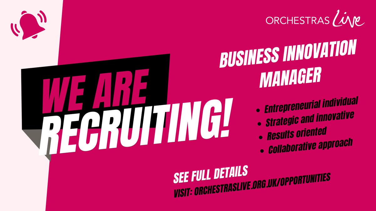 📣 JOIN OUR TEAM 📣 We're seeking an entrepreneurial individual with expertise in strategic business development. An exciting opportunity to make a big impact in our organisation by implementing the delivery phase of our business innovation strategy ⬇️ orchestraslive.org.uk/opportunities/…
