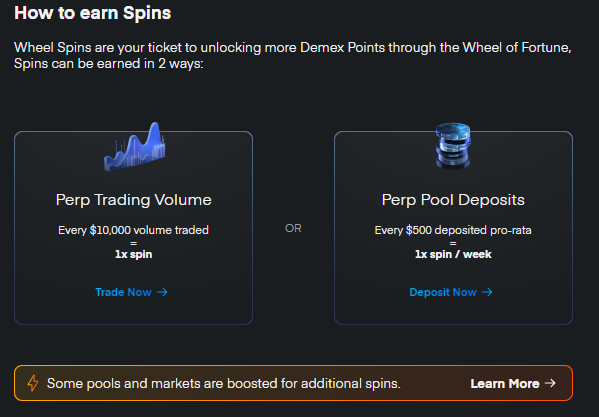AirdropGlideApp's tweet photo. A #Cosmos #Airdrop update: $DMX

Link: https://t.co/BqQZmaRA2E

As an update here, between 22nd - 29 April, every $500 deposited into the @demexchange FOMO Perp Pool = 2x spins

And every $10,000 traded on any market linked to that FOMO Perp Pool = 3x spins 

More spins = more Points!

Good luck!

Disclaimer:
Don’t invest unless you’re prepared to lose all the money you invest. This is a high-risk investment and you should not expect to be protected if something goes wrong. Take 2 mins to learn more.