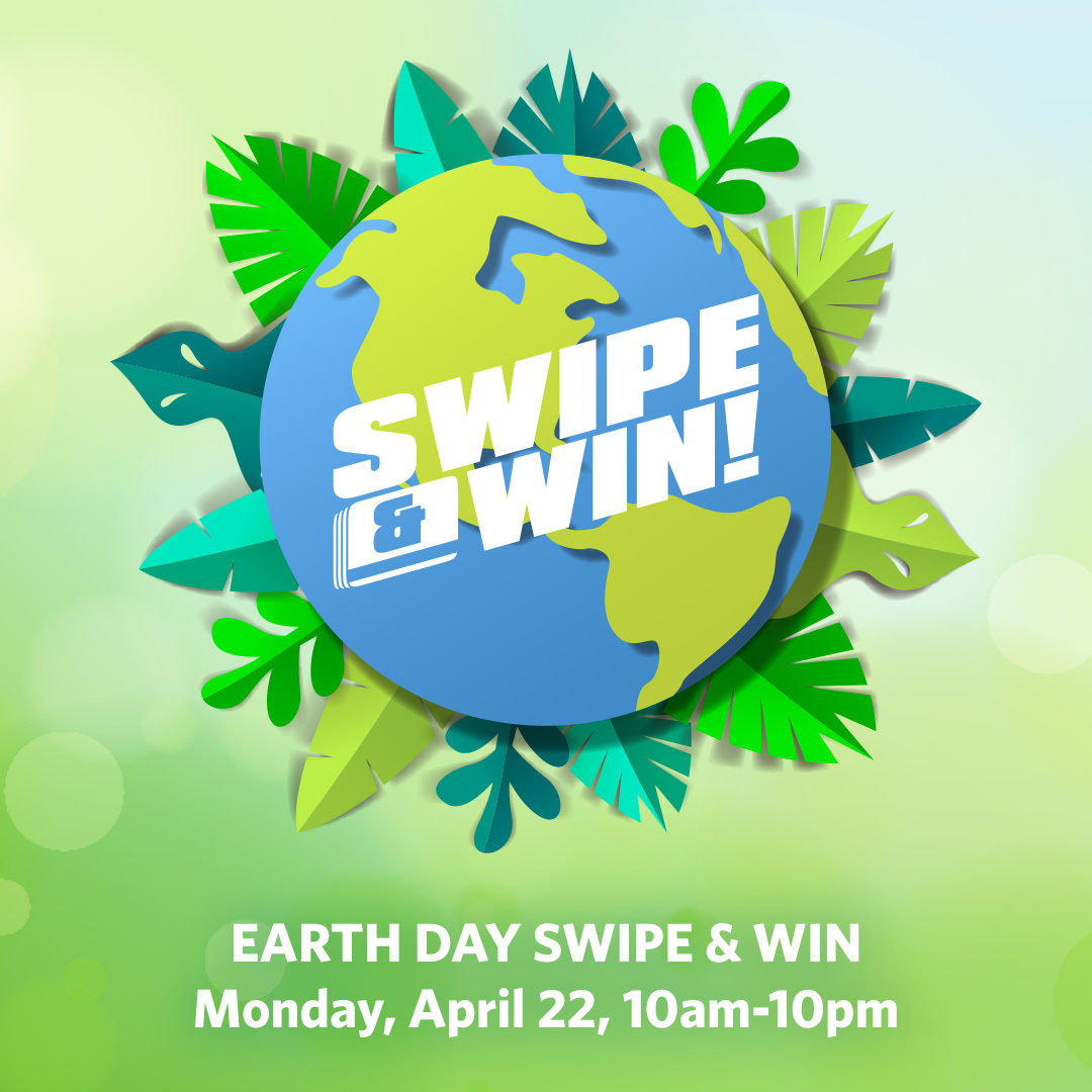 Win up to $5,000 FREE slot play this #EarthDay! From 10am-10pm today, earn five base points with your Island Passport Club card and visit a kiosk for your chance to win. 🌱