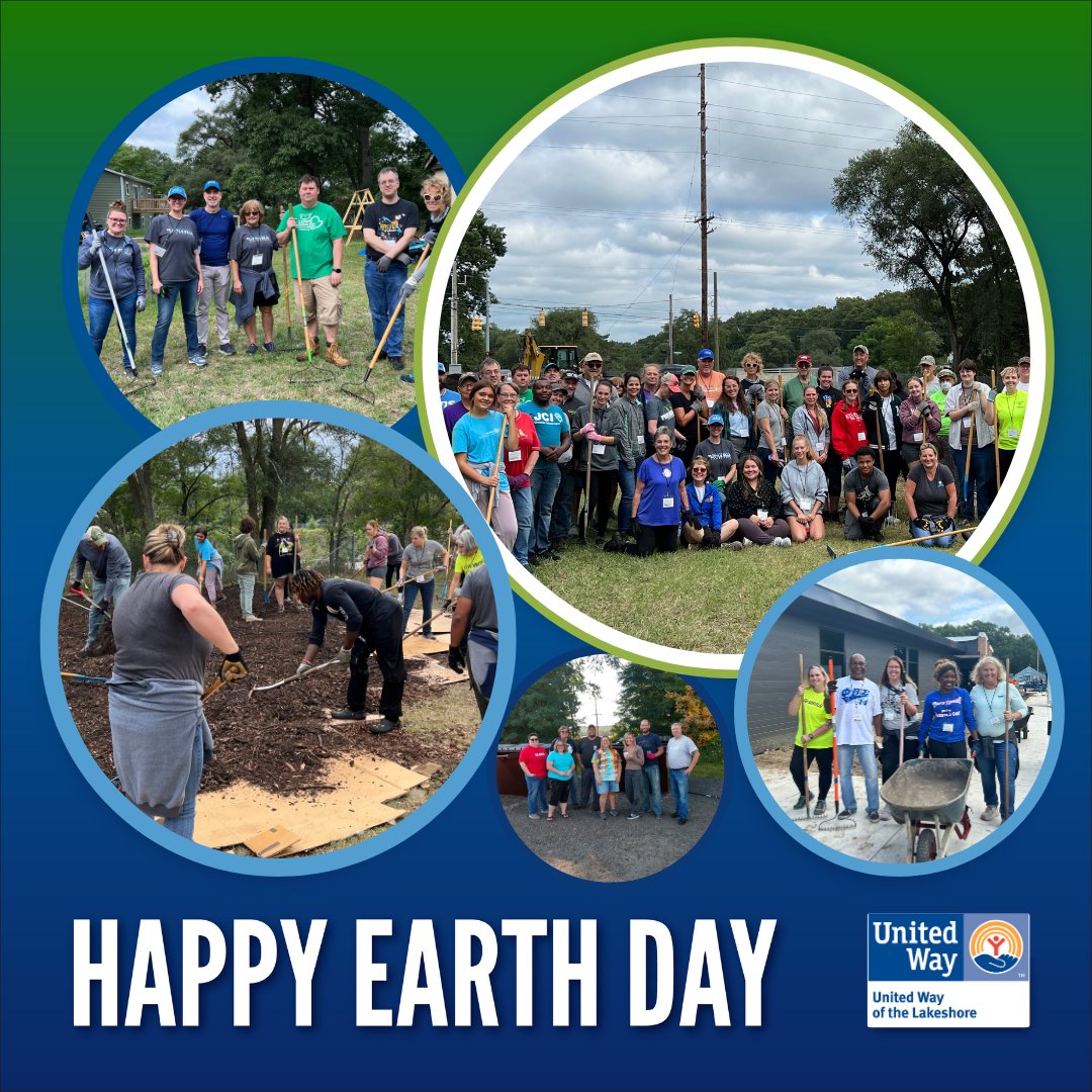 🌎 Happy Earth Day from United Way of the Lakeshore! Let's celebrate our beautiful planet today and every day by committing to protect and preserve it for future generations. Together, we can make a difference! 🌱💙