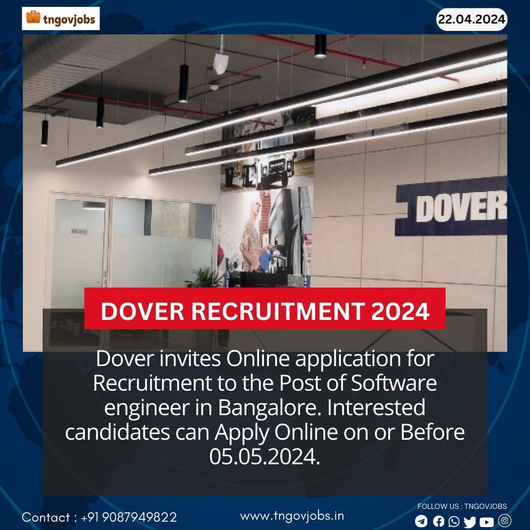 🏢Organization: Dover
🧑‍💻Position: Software Engineer
🎓Qualifications: Graduate
🗓Last Date: 05.05.2024
🖇 Apply link: tngovjobs.in/04/2024/degree…

For more jobs pls join : telegram.me/tngovjobsin

#JobAlert #JobAlert2024 #jobs #vacancy #employmentnews #tngovjobs