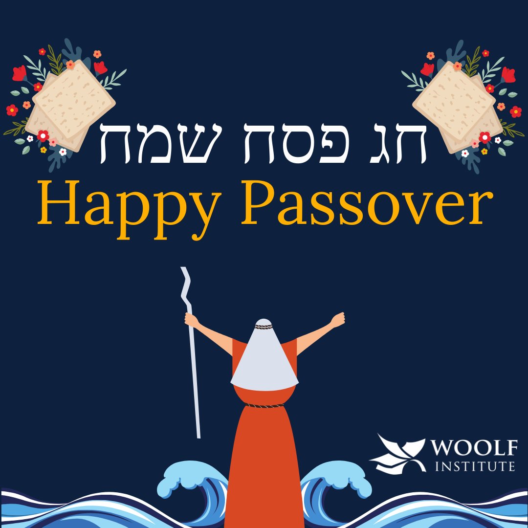 🎉Chag Pesach Sameach! This evening marks the beginning of #Passover which will be celebrated over the next 8 days. The Woolf Institute wishes all those celebrating a joyous and happy Passover! 🍷🌊